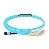 MPO Female to 6LC UPC Duplex 12 Fibers OM3 50_125 MMF Cable